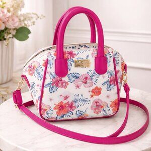 Betsey Johnson Pink Floral Dome Purse | Crossbody & Satchel | Gently Used